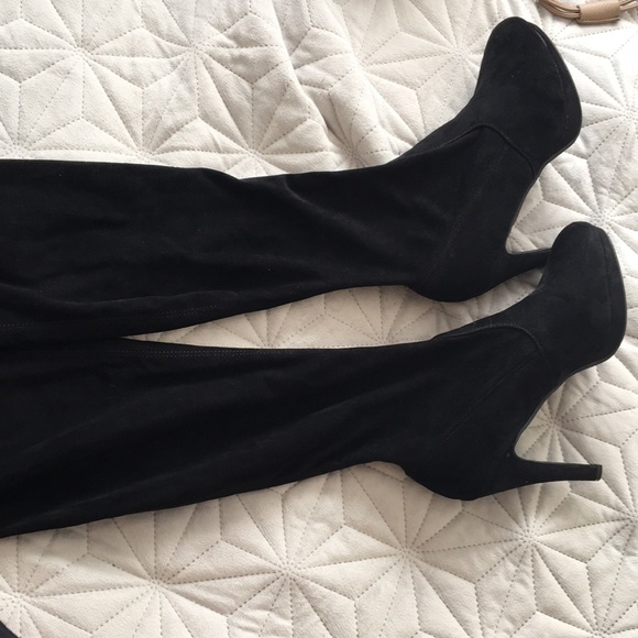 size 13 suede thigh high boots